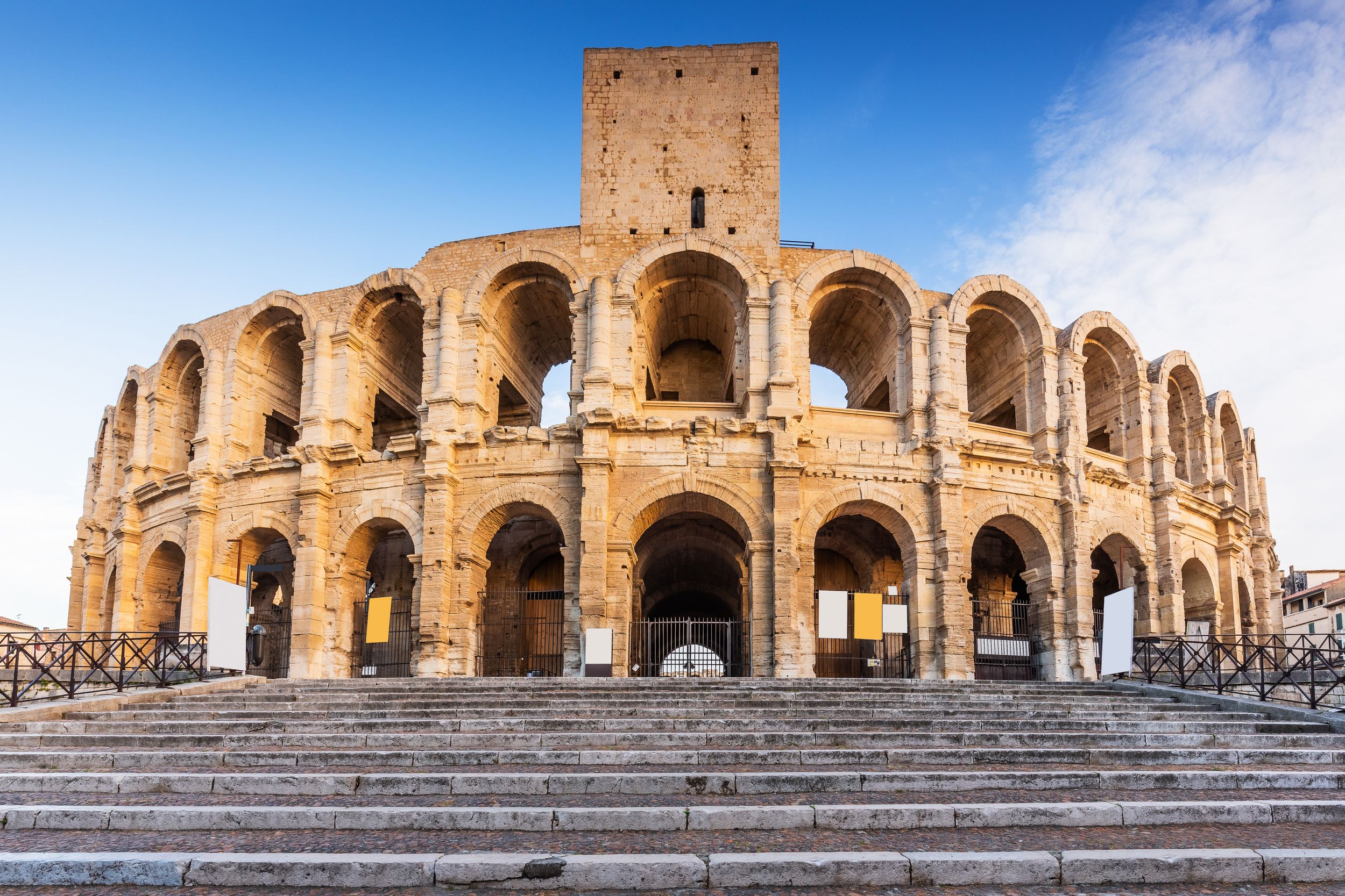 Provence, France.  Roman amphitheatre in the Old Town of Arles.