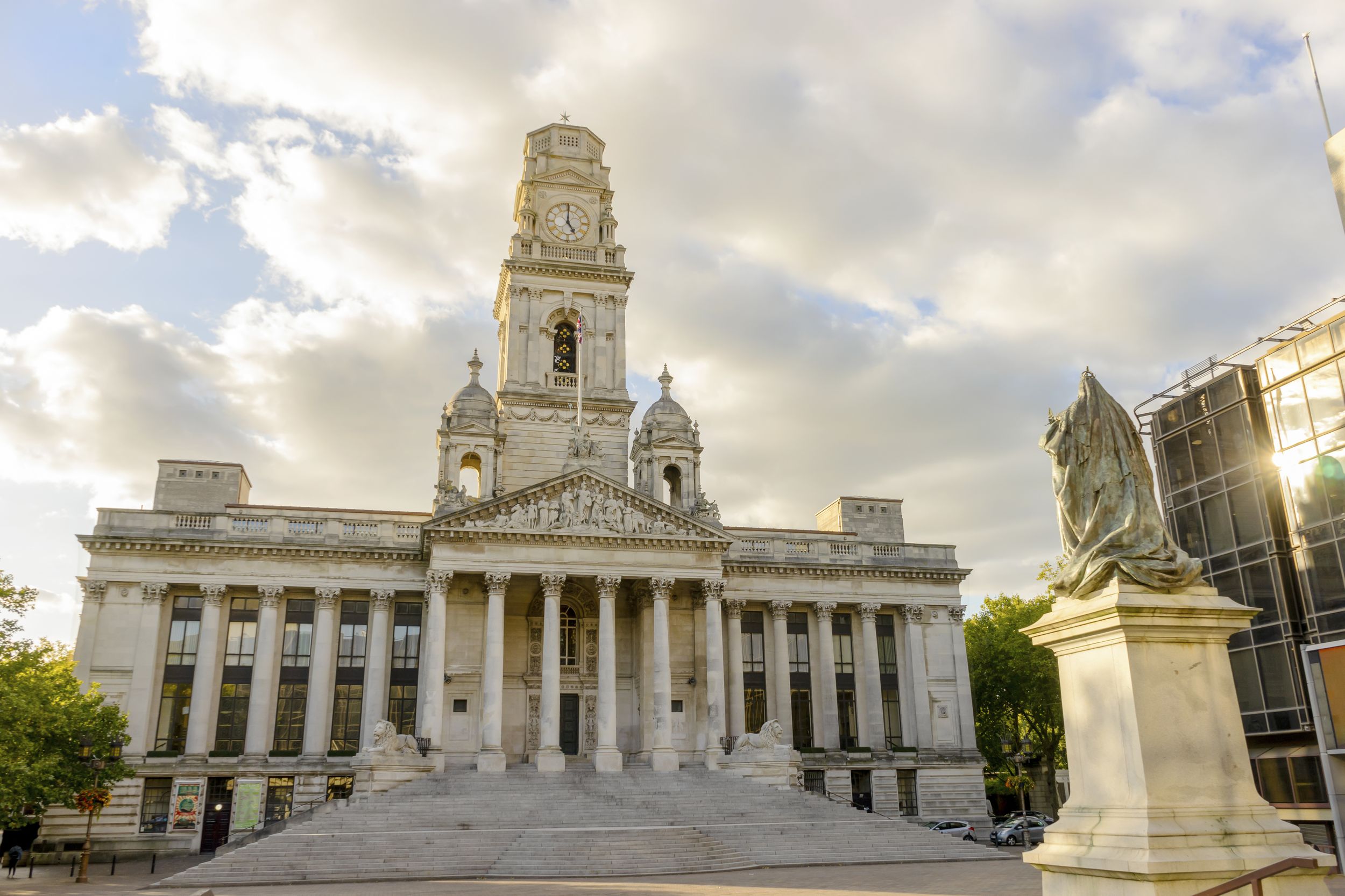 Historic city hall of Portsmouth, United Kingdom of Great Britain