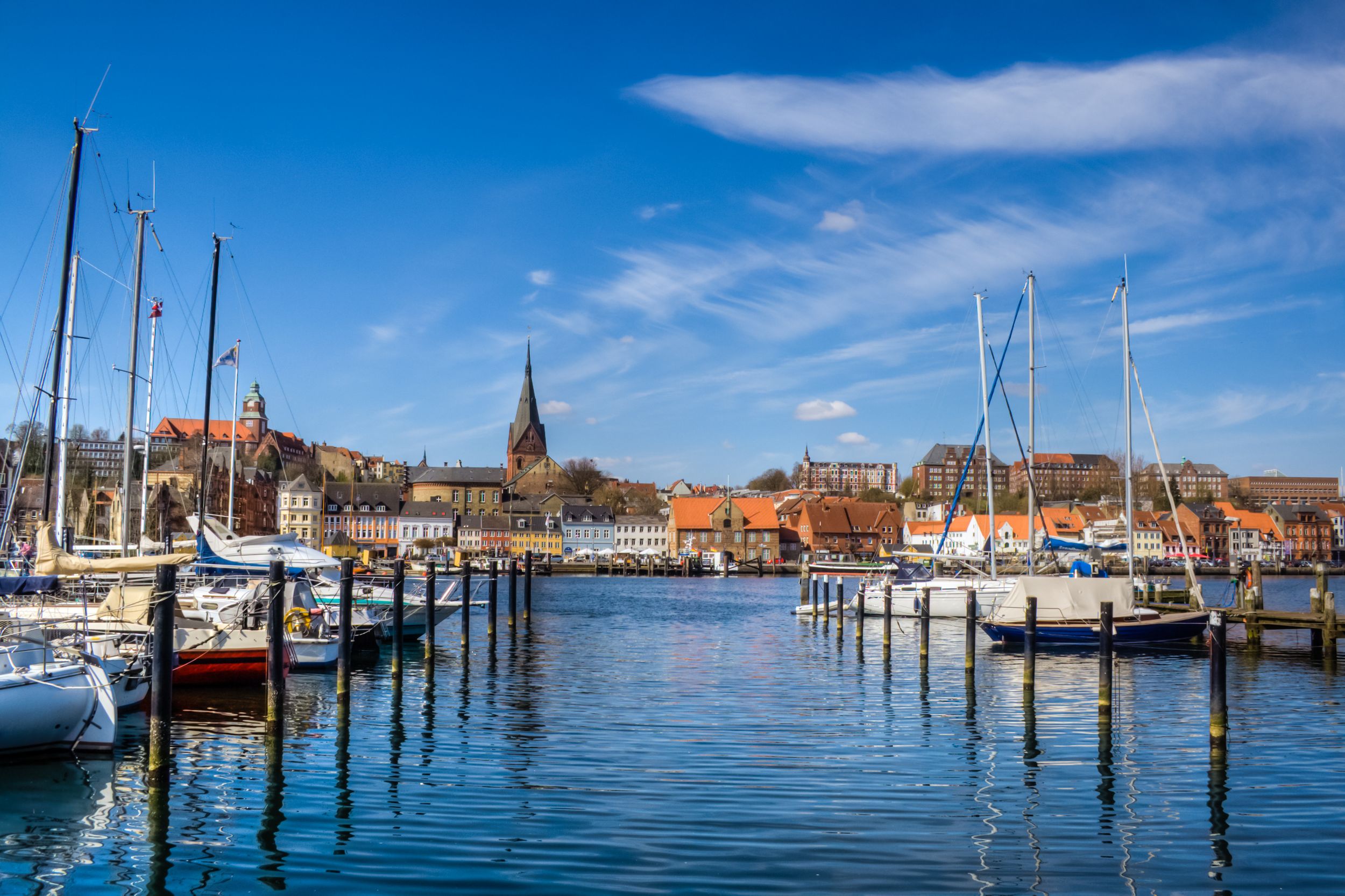 Blick vom Ostufer über Flensburg
