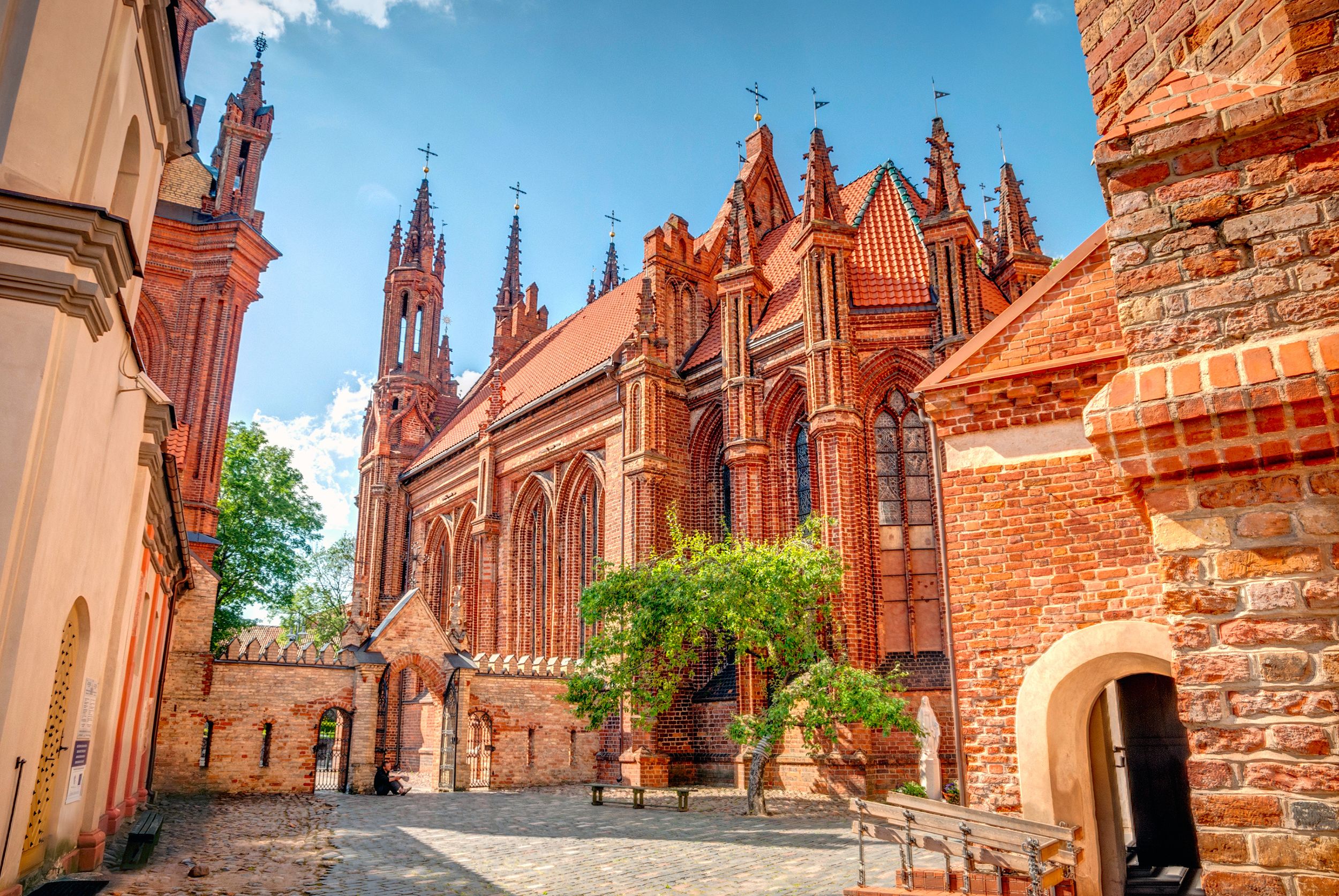 St. Anne's church in Vilnius old town, Lithuania, HDR photo