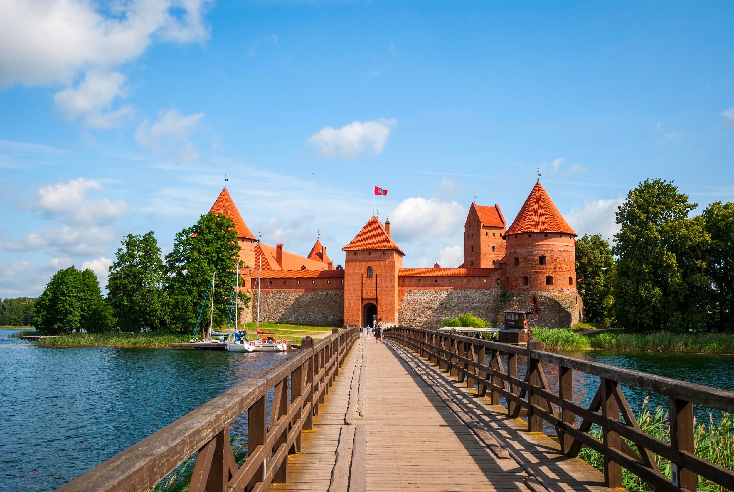 Wooden brdige to Trakai castle, Lithuania