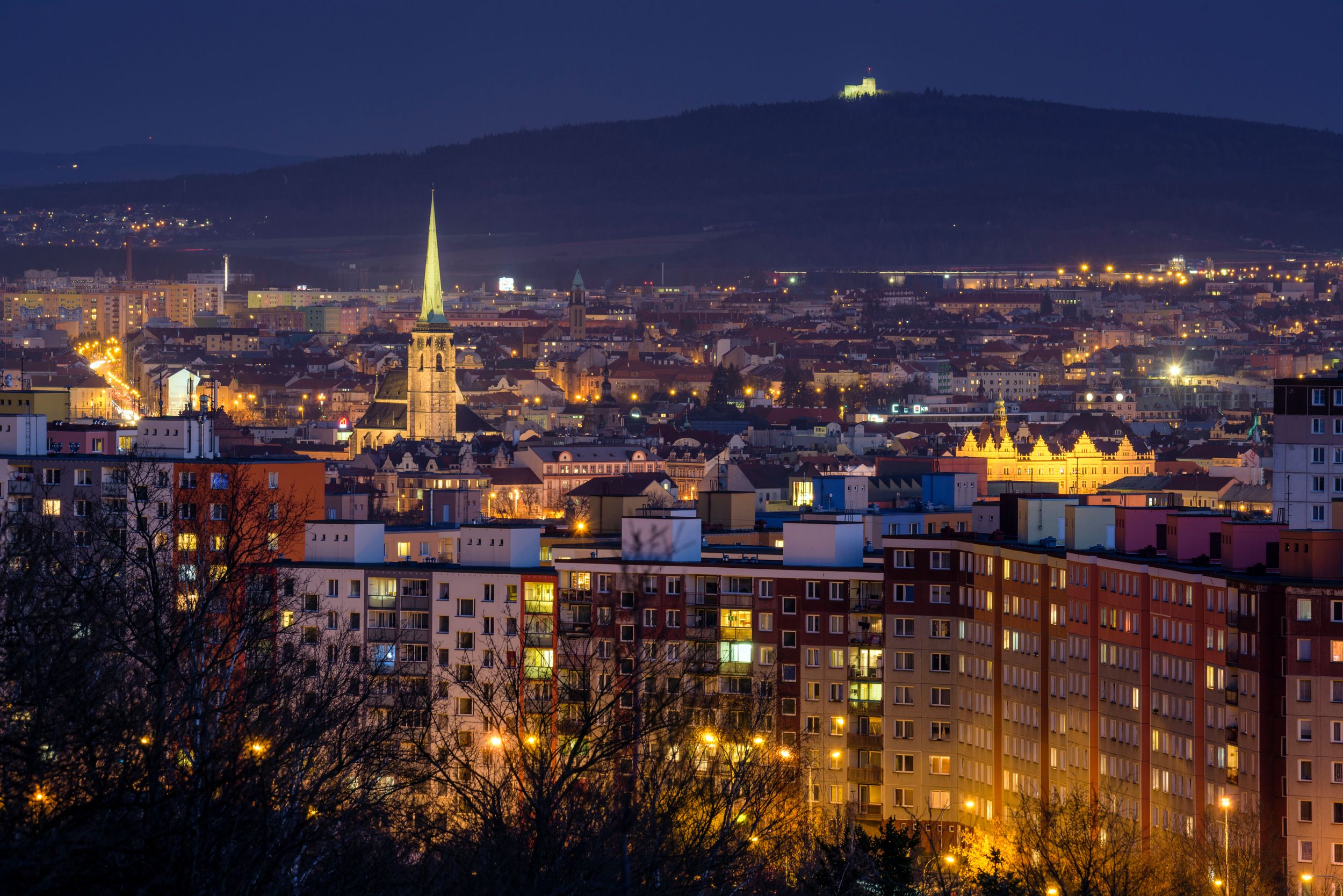 Pilsen Czech republic, night shot