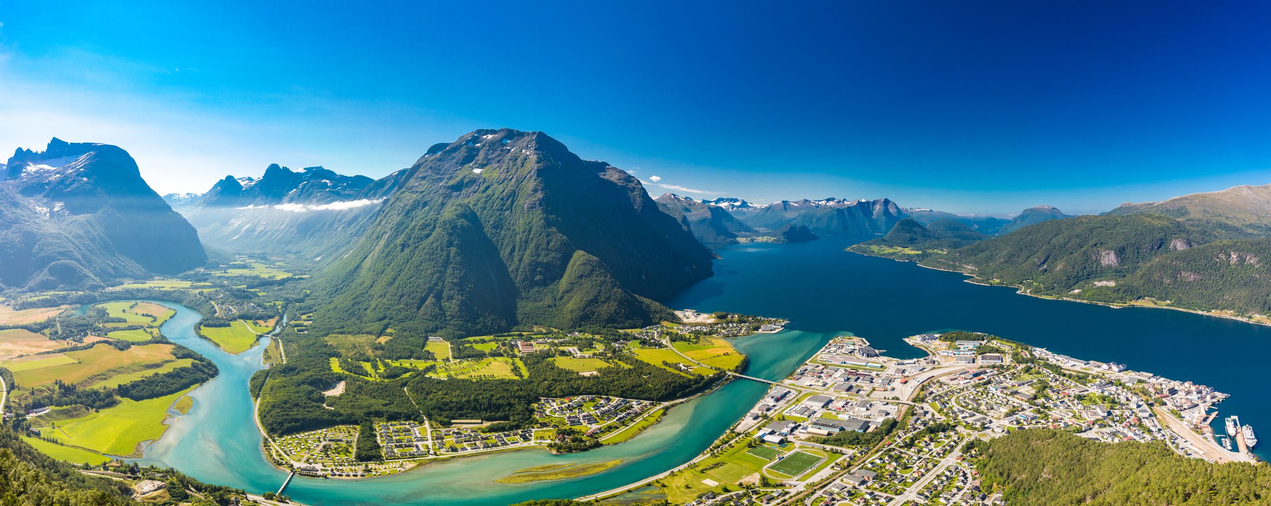 Rampestreken in Andalsnes, Norway. A famous tourist track and viewpoin