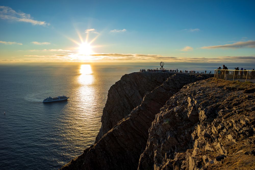 Nordkap bei Sonnenuntergang