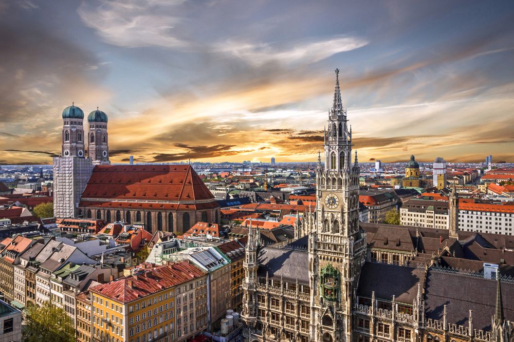 München Marienplatz Touristen
