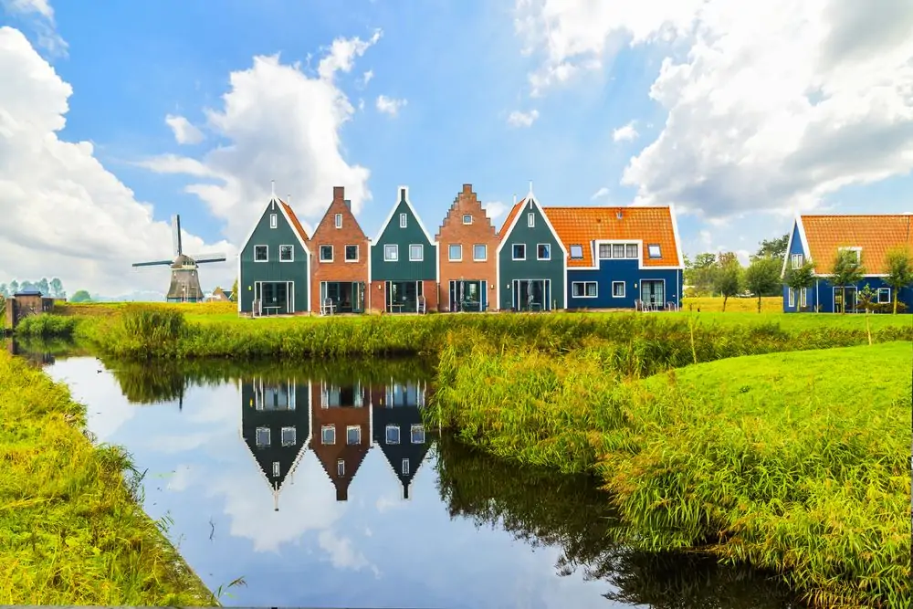 Volendam is a town in North Holland in the Netherlands. Colored houses